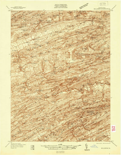 United States Geological Survey Millheim, PA (1937, 48000-Scale) digital map