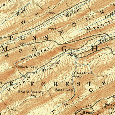 United States Geological Survey Millheim, PA (1941, 62500-Scale) digital map