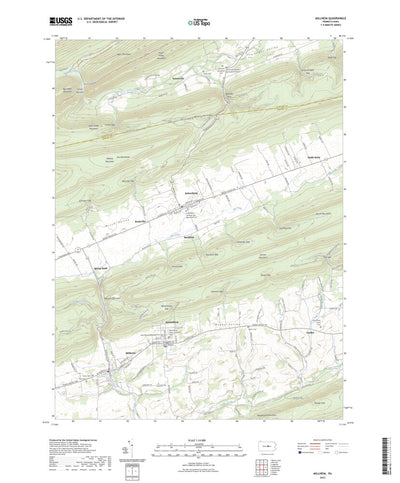 United States Geological Survey Millheim, PA (2023, 24000-Scale) digital map
