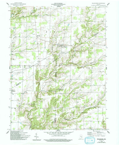 United States Geological Survey Millhousen, IN (1958, 24000-Scale) digital map