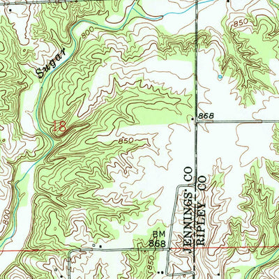 United States Geological Survey Millhousen, IN (1958, 24000-Scale) digital map