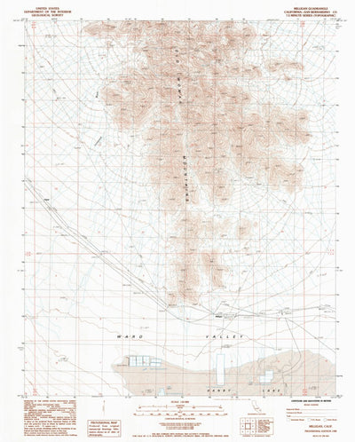 United States Geological Survey Milligan, CA (1985, 24000-Scale) digital map