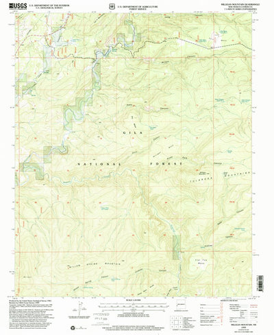 United States Geological Survey Milligan Mountain, NM (1999, 24000-Scale) digital map