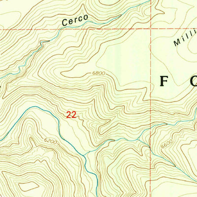 United States Geological Survey Milligan Mountain, NM (1999, 24000-Scale) digital map