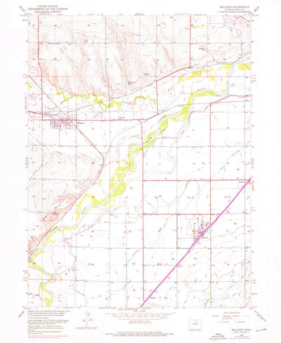 United States Geological Survey Milliken, CO (1950, 24000-Scale) digital map