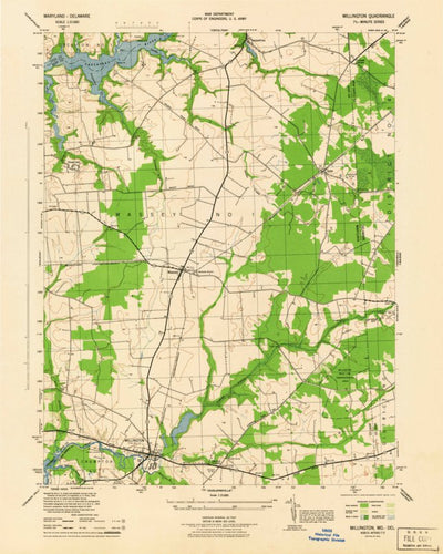United States Geological Survey Millington, MD-DE (1944, 31680-Scale) digital map