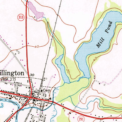 United States Geological Survey Millington, MD-DE (1953, 24000-Scale) digital map