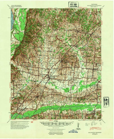 United States Geological Survey Millington, TN (1942, 62500-Scale) digital map