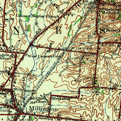 United States Geological Survey Millington, TN (1942, 62500-Scale) digital map