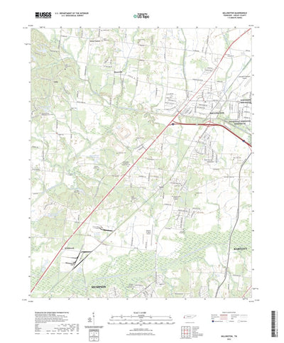 United States Geological Survey Millington, TN (2022, 24000-Scale) digital map