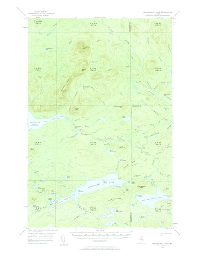 United States Geological Survey Millinocket Lake, ME (1954, 62500-Scale) digital map