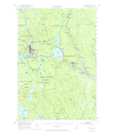 United States Geological Survey Millinocket, ME (1951, 62500-Scale) digital map