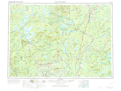 United States Geological Survey Millinocket, ME (1954, 250000-Scale) digital map