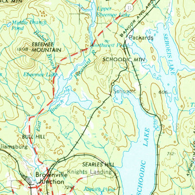 United States Geological Survey Millinocket, ME (1954, 250000-Scale) digital map