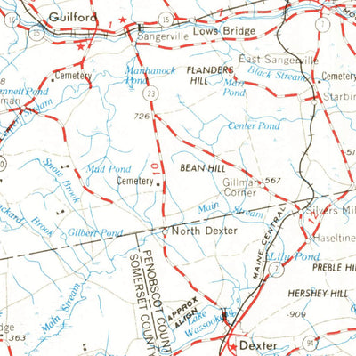 United States Geological Survey Millinocket, ME (1960, 250000-Scale) digital map