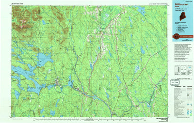 United States Geological Survey Millinocket, ME (1985, 100000-Scale) digital map