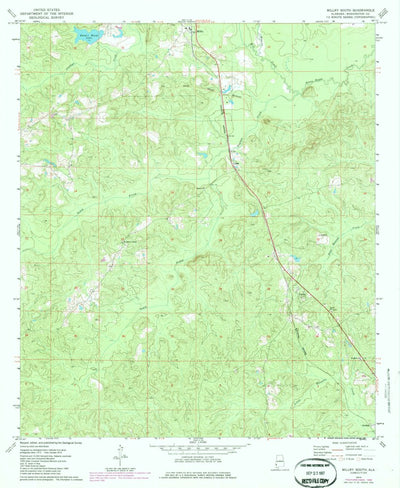 United States Geological Survey Millry South, AL (1974, 24000-Scale) digital map