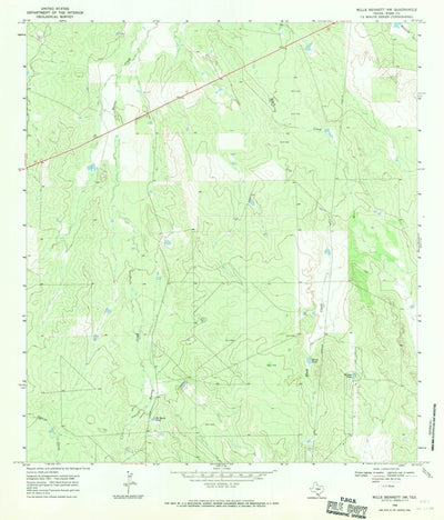 United States Geological Survey Mills Bennett NW, TX (1968, 24000-Scale) digital map