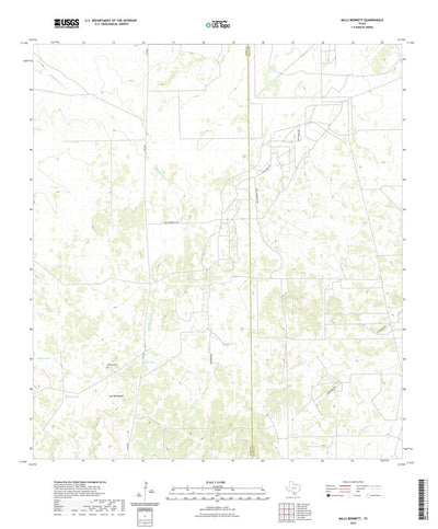 United States Geological Survey Mills Bennett, TX (2022, 24000-Scale) digital map