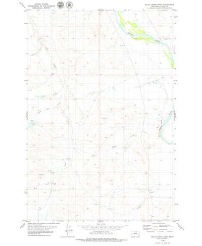 United States Geological Survey Mills Creek East, MT (1979, 24000-Scale) digital map