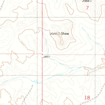 United States Geological Survey Mills Creek East, MT (1979, 24000-Scale) digital map