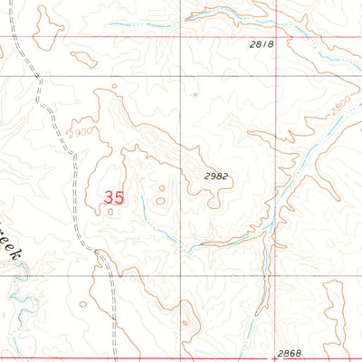 United States Geological Survey Mills Creek East, MT (1979, 24000-Scale) digital map