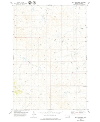 United States Geological Survey Mills Creek West, MT (1979, 24000-Scale) digital map