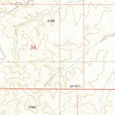 United States Geological Survey Mills Creek West, MT (1979, 24000-Scale) digital map