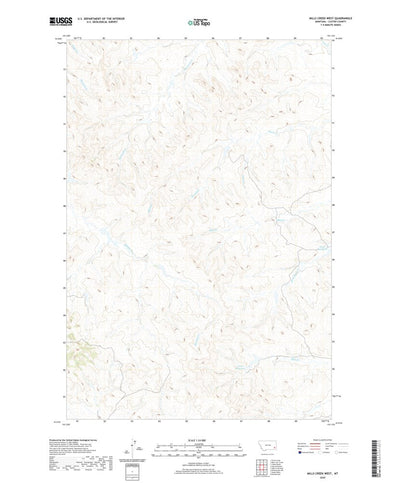 United States Geological Survey Mills Creek West, MT (2020, 24000-Scale) digital map