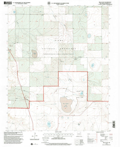 United States Geological Survey Mills East, NM (1998, 24000-Scale) digital map