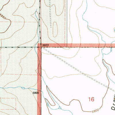 United States Geological Survey Mills East, NM (1998, 24000-Scale) digital map