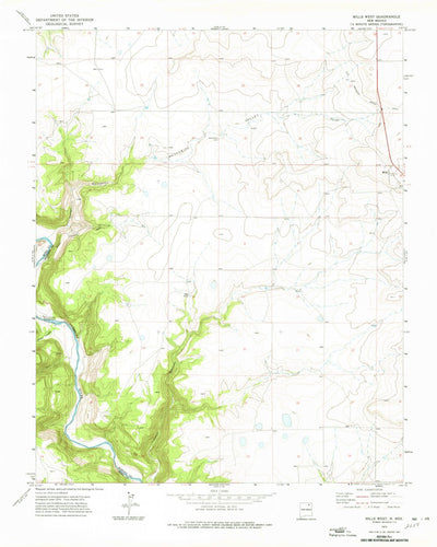 United States Geological Survey Mills West, NM (1972, 24000-Scale) digital map