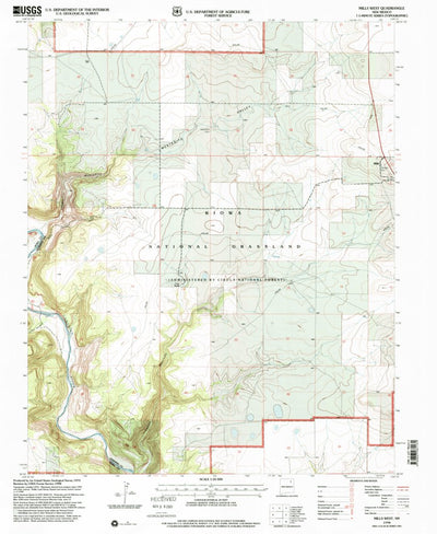 United States Geological Survey Mills West, NM (1998, 24000-Scale) digital map
