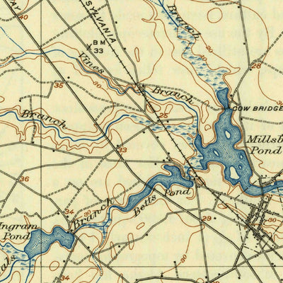 United States Geological Survey Millsboro, DE (1938, 62500-Scale) digital map