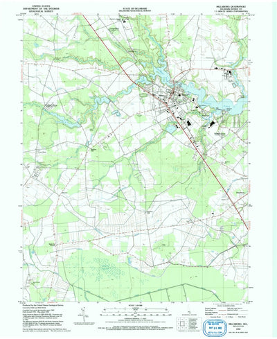 United States Geological Survey Millsboro, DE (1992, 24000-Scale) digital map