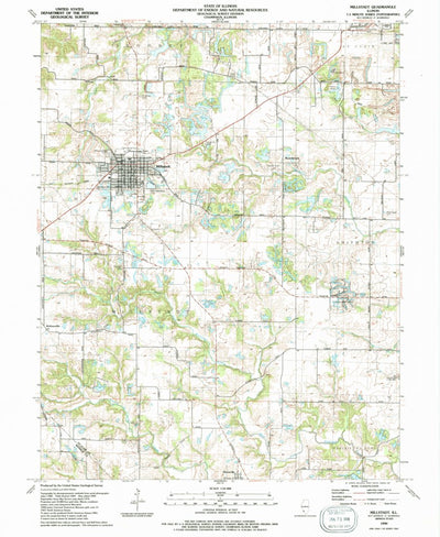 United States Geological Survey Millstadt, IL (1990, 24000-Scale) digital map