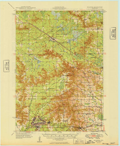 United States Geological Survey Millston, WI (1949, 62500-Scale) digital map