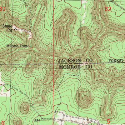 United States Geological Survey Millston, WI (1983, 24000-Scale) digital map