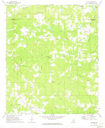 United States Geological Survey Milltown, AL (1969, 24000-Scale) digital map