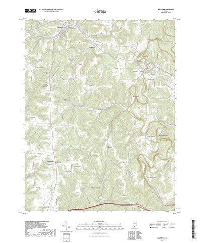 United States Geological Survey Milltown, IN (2022, 24000-Scale) digital map