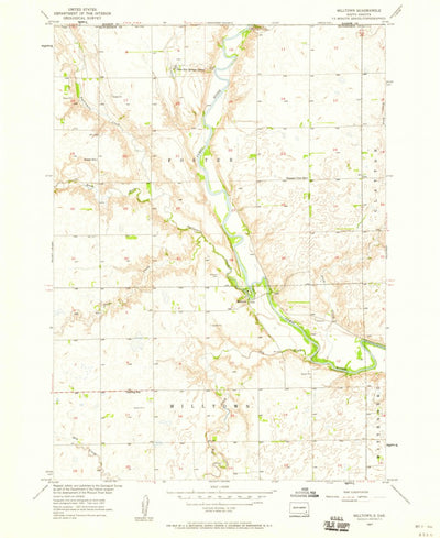 United States Geological Survey Milltown, SD (1957, 24000-Scale) digital map