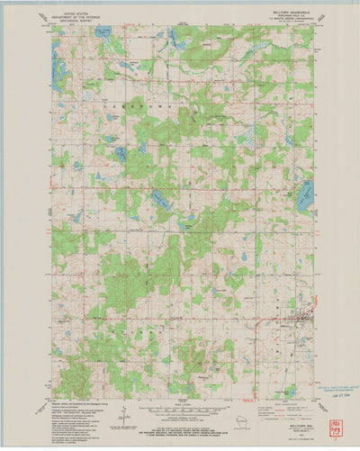 United States Geological Survey Milltown, WI (1983, 24000-Scale) digital map