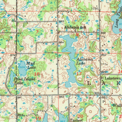 United States Geological Survey Milltown, WI-MN (1955, 62500-Scale) digital map