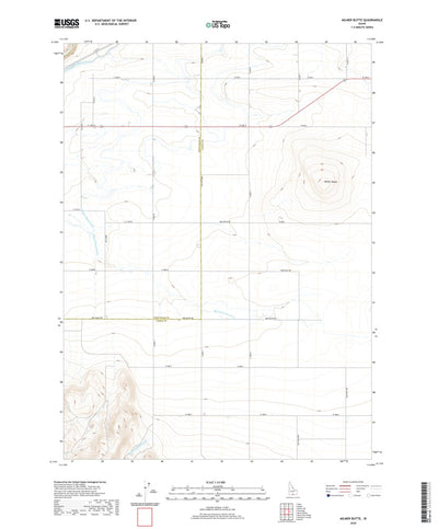 United States Geological Survey Milner Butte, ID (2020, 24000-Scale) digital map