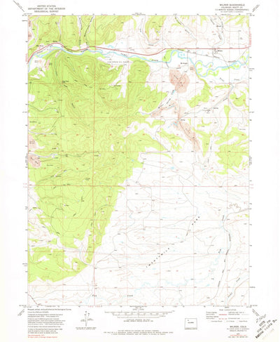 United States Geological Survey Milner, CO (1971, 24000-Scale) digital map