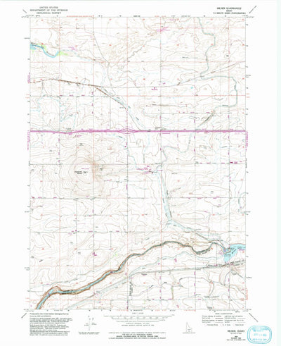 United States Geological Survey Milner, ID (1965, 24000-Scale) digital map