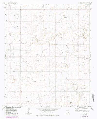 United States Geological Survey Milnesand NW, NM (1972, 24000-Scale) digital map