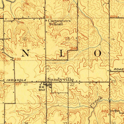 United States Geological Survey Milo, IA (1910, 62500-Scale) digital map
