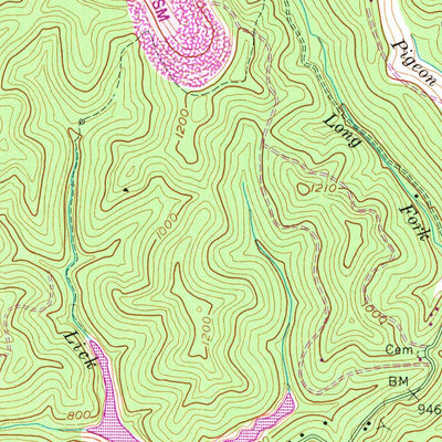 United States Geological Survey Milo, KY-WV (1954, 24000-Scale) digital map