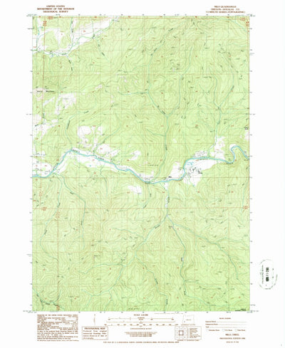 United States Geological Survey Milo, OR (1986, 24000-Scale) digital map
